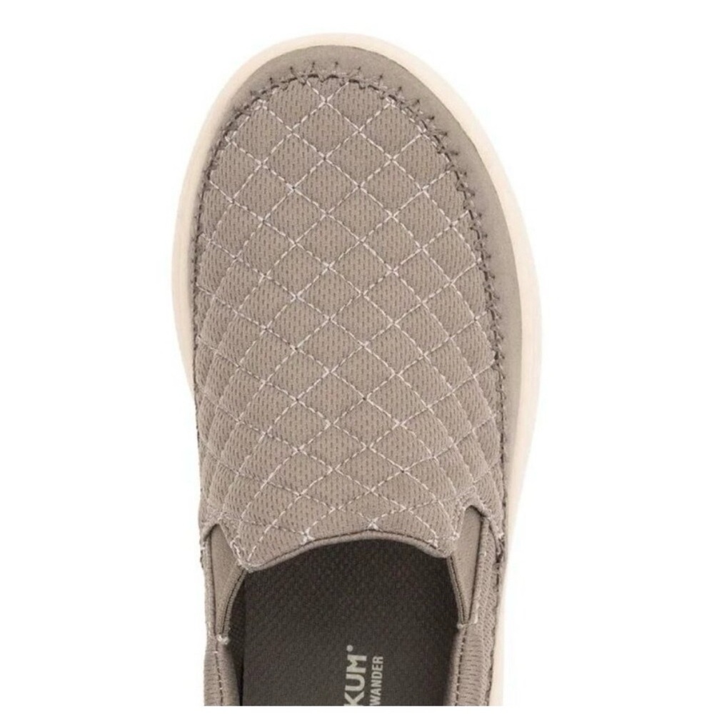 Stylish Staheekum Gray Quilted Slip-On Sneakers Size 8 - Picture 7 of 11